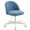 Blue, variant on Ktaxon Armless Home Office Desk Chair Cute Mid Back Vanity Stool Teddy Velvet Swivel Task Chairs with Wheels Gray