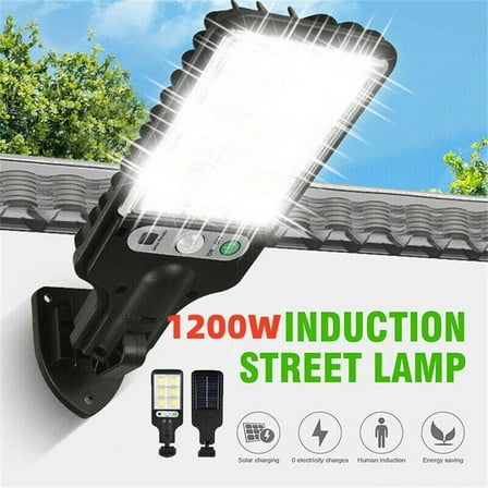 4 Pack Solar Street Lights Outdoor, 1200W Outdoor LED Motion Sensor Flood Light, Dusk to Dawn Solar Security Lights Spotlights for Garden Patio Path Yard