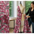 thumbnail image 5 of Soimoi Pink Cotton Poplin Fabric Monstera Leaves Print Fabric by Yard 42 Inch Wide, 5 of 7
