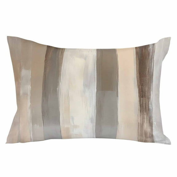 Abstract Neutral Textured Modern Minimalist Throw Pillow Cover, Pillowcase Protectors with Zipper, Breathable Decorative Lumbar Pillow Case Cover, Pillow Shams for Couch Sofa 12x20Inch