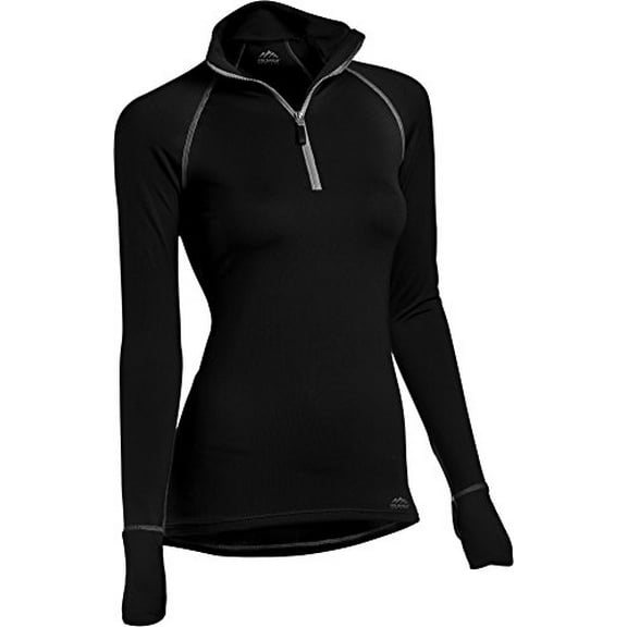 Women's Single Layer Raglan Long Sleeve 1/4 Zip Mock