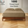thumbnail image 2 of LuckShree Twin XL Size 4-PC Sheet Set - 1000-TC Giza Cotton 28" Extra Deep Pockets - Taupe Color, 2 of 7