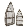 Set of 2 Standing 3-Tiered Nautical Boat Storage Shelves