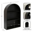 thumbnail image 5 of Kate and Laurel Arcott Modern Wooden Arched Wall Shelf, 18 x 26, Black, Transitional Mango Wood Arch Wall Shelves for Over-the-Toilet Storage or Entryway Storage Shelf, 5 of 8