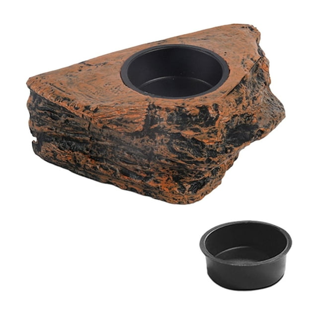 Bandeja de alimentación magnética colgante para reptiles, accesorio multifuncional para comida y agua. Ranura única