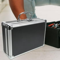 Niceauty Black Aluminum Toolbox with Handle and Multi Functional Design for Tools