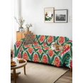 thumbnail image 3 of Spring Botanical Couch Cover for 2 Cushion Couch, Abstract Watercolor Fruits Leaf Plant Washable Love Seat Sofa Covers Slipcover, Throw Sofa Covers for Pets, Furniture Protector 71"x102", 3 of 9