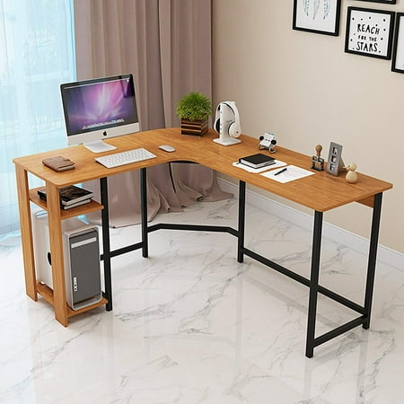 Dl Furniture L Shaped Office Desk Computer Table Personal Working E Lapdesk Corner Set With Wood Surface Board Steel Frame Support For Dl Furniture L Shaped Office Desk Computer Table Personal Working E Lapdesk Corner Set With Wood Surface Board Steel Frame Support For