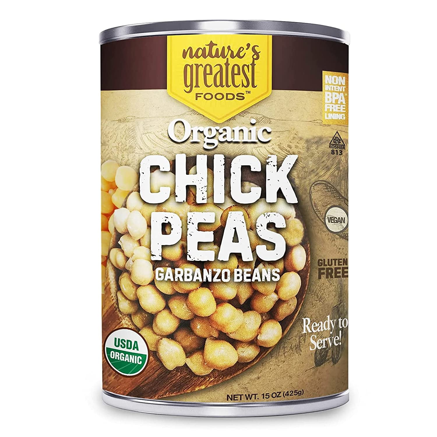 Nature's Greatest Foods Fresh Organic Chickpeas Canned & Jarred