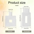 thumbnail image 4 of Modern White Ceramic Vase 2Pcs Rectangle Square Flower Vases Minimalism Style Decorative Vase, 4 of 7