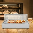 thumbnail image 2 of Clear Roll Top Cover Ice Food Serving Display Tray Buffet Cold Serving Cooler Platter Cooling Food Dishes Display Plate for Seafood Fruit Party Buffet Tray, 2 of 13