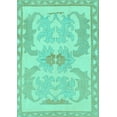 thumbnail image 1 of Ahgly Company Machine Washable Indoor Rectangle Abstract Turquoise Blue Modern Area Rugs, 7' x 10', 1 of 4
