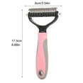 thumbnail image 2 of Pet Knot Comb - Double-Sided Stainless Steel Teeth, Detangles Mats, Massages Skin, Easy Clean, Reduces Shedding for Cats & Dogs, 2 of 4