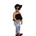 thumbnail image 2 of Coduop Toddler Baby Kids Girl Denim Pants High Waist Ripped Jeans Hole Trousers 1-5 Years, 2 of 6