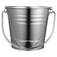 thumbnail image 5 of BRIGHTFUFU 1Pcs Stainless Ice Bucket Stainless Steel Portable Cooling Round Silver 12.0*5.3*4.3in, 5 of 8
