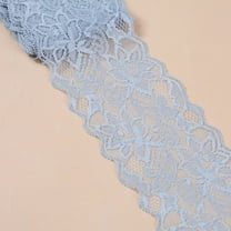 Elastic Lace Trim Lace Ribbon For Sewing Decoration Light Grey 80mm