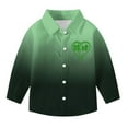 thumbnail image 3 of RXMEKW Chemise à Manches Longues Imprimée pour la Saint-Patrick pour Garçons avec Col Rabattu, 95 % Coton 5 % Spandex, Vert, 3 of 7