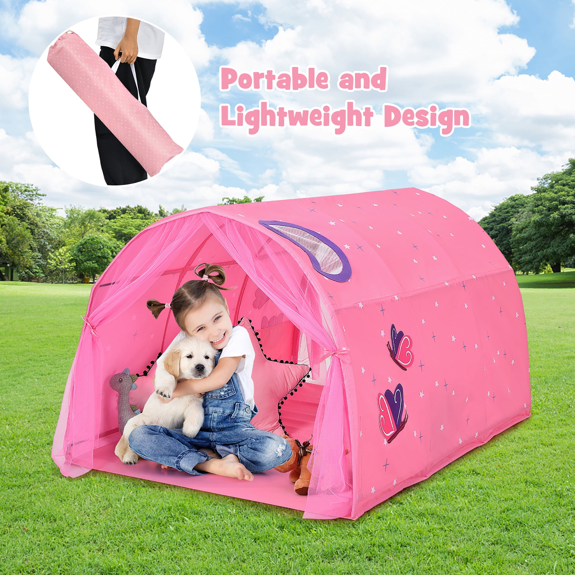 2 Person Portable Pickup Tent with Carry Bag - Costway