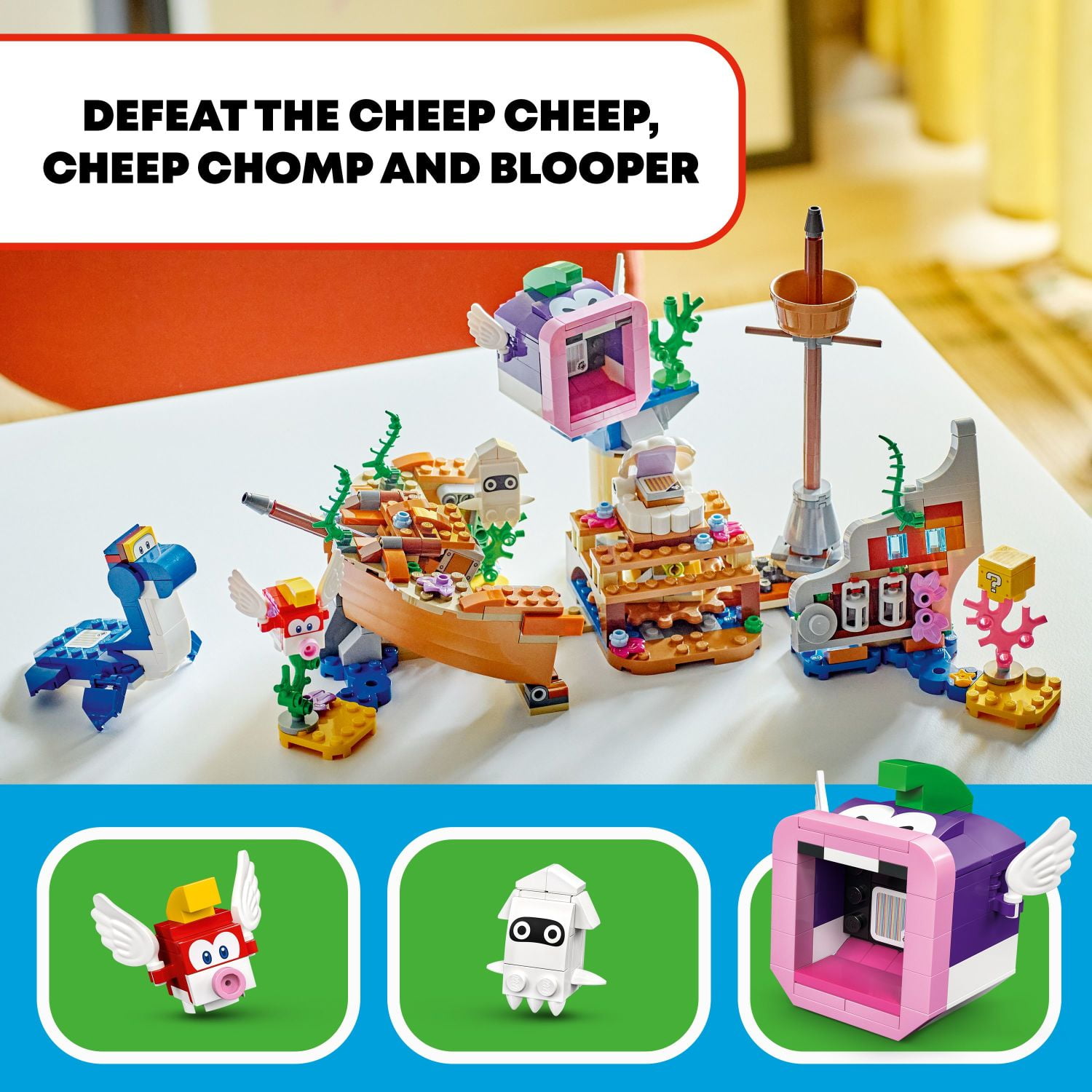 LEGO Super Mario Dorrie s Sunken Shipwreck Adventure Expansion Set Super Mario Collectible Toy for Kids with Cheep Cheep Cheep Chomp and Blooper Figures Gift for Boys Girls and Gamers 71432 Walmart ...