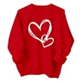 thumbnail image 3 of Ruyang Oversized Sweatshirt for Girls Kids Long Sleeve Loose Fit Pullover Casual Fall Winter Love Pattern Sweater Tops, 3 of 9
