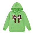 thumbnail image 4 of GiLiling Girls Football Bow Graphic Hoodie Kids Cute Preppy Hooded Sweatshirts Teens Oversized Long Sleeve Pullover Tops (Green, 7-8 Years), 4 of 4