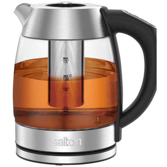 Salton Variable Temperature Touch Control Kettle – 1.7L with Removable Tea Steeper