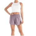 thumbnail image 4 of Pantalones cortos deportivos de secado rápido para mujer, con cintura elástica y bolsillos, 4 of 5