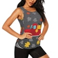thumbnail image 2 of Lsque Red Pickup Truck With Pumpkins Printed Workout Tank Tops for Women, Athletic Sports Tank Tops, Compression Sleeveless Dry Fit Shirts,Sleeveless Yoga Shirt-Medium, 2 of 9