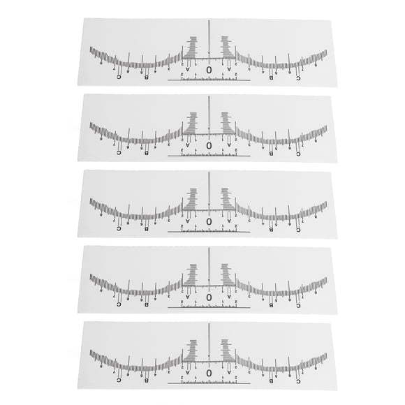 Plantillas de Regla ANGGREK Para Cejas Microblading PVC Desechable 100 Uds.