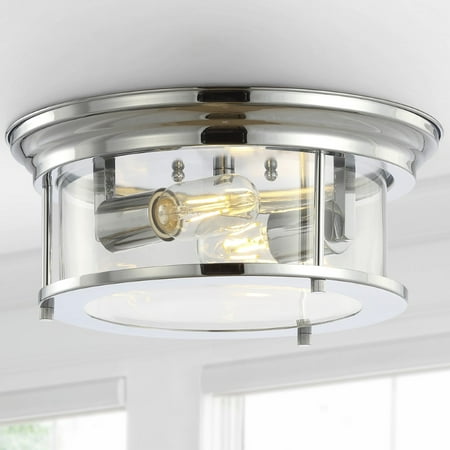 

Lauren 13.25 Metal/Glass LED Flush Mount Chrome