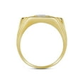 thumbnail image 2 of 10kt Yellow Gold Mens Round Diamond Pave-set Square Cluster Ring 1.00 Cttw, 2 of 2