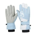 thumbnail image 4 of BAOSITY Winter Ski Gloves Snowboard Gloves Touchscreen Mittens for Cold Weather Lightweight Warm Thickened Gloves for Outdoor Cycling Blue White, 4 of 8