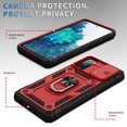 thumbnail image 2 of ShellTech Case for Galaxy S20 FE, Shockproof Impact Resistant with Slide Lens Protective Cover Case for Samsung Galaxy S20 FE/S20 FE 5G,Red/Black, 2 of 11