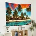 thumbnail image 3 of PBOBRIICH Tropical Tapestry Wall Hanging,Sunset Beach Ocean Palm Tree Tapestries for Dorm Living Room Bedroom Decor, 3 of 5