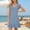 Blue, variant on Ygbgbb Lightweight Spring Summer Dresses for Women 2026 V Neck Cap Sleeve Ruffle Hem Smock Short Dress Casual Beach Mini Dress Pink M