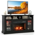 thumbnail image 1 of Gymax Fireplace TV Stand w/ Remote Controls & Thermostat Storage Cabinets Black, 1 of 10