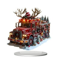 JoyMoreHome Christmas Theme Acrylic Decoration, 2D Santa Claus Decor, for Tabletop, Holiday Party, Office, Livingroom