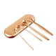 thumbnail image 1 of Raspadores de lengua de acero inoxidable con estuche de viaje, herramientas para eliminar el mal aliento, reutilizables, cuidado de la salud diario, oro, 3 piezas Sweethay CE001387-02, 1 of 7