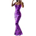 thumbnail image 1 of Sexy Vestido Largo Impresión Correa de Hombro Ajustable Cuello Redondo sin Mangas, Vestido de Moda para Fiesta, Cumpleaños, Citas Y Verano Desgaste Casual, 1 of 6