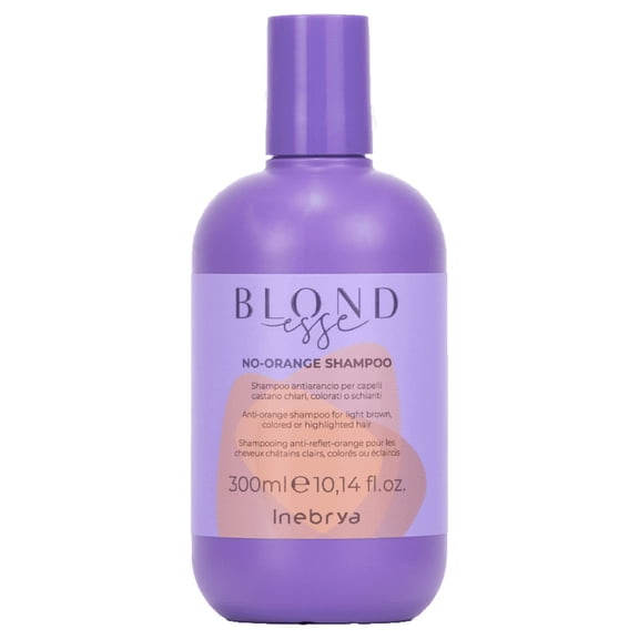 10.14 oz , Inebrya Blondesse No-Orange Shampoo , Hair Beauty Product - Pack of 1 w/ Sleek Pin Comb