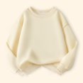 thumbnail image 4 of Abcomgle Sweatshirts for Girls 14-16 Loose Solid Color Long Sleeve Pullover Sweatshirts for Girls Cotton Crewneck Sweaters for Teen Girls Comfort Winter School Clothes for Teen Girls, 4 of 5