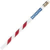 Moon Products Stars & Stripes Themed Pencils - Red - White & Blue