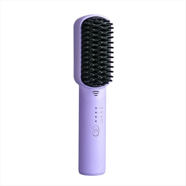 Cepillo Alisador de Cabello Inalámbrico los Iones Negativos No Dañan el Cabello Mini Peine Alisador de Cabello Inalámbrico Herramienta de Peinado
