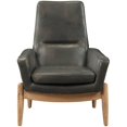 thumbnail image 3 of ACME Dolphin High Back Accent Chair in Black Top Grain Leather, 3 of 7