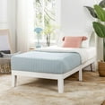 thumbnail image 3 of Best Price Mattress Naturalista Classic 12" Solid Wood Platform Bed with Wooden Slats, White, Twin, 3 of 11
