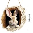 thumbnail image 2 of Easter Door Sign Wooden Rabbit Construction Door Sign Bunny Welcome Sign (C), 2 of 9
