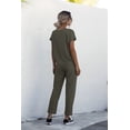 thumbnail image 2 of Nouveaux Ensembles Assortis pour Femmes Pantalons Longs Design Original Décontracté Col Rond Vêtements Couleur Unie, 2 of 2