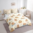 thumbnail image 3 of Castle Fairy Kawaii Capybara Bedding Comforter Set,Cute Floral Wildlife King Bedding Sets, 3 of 8