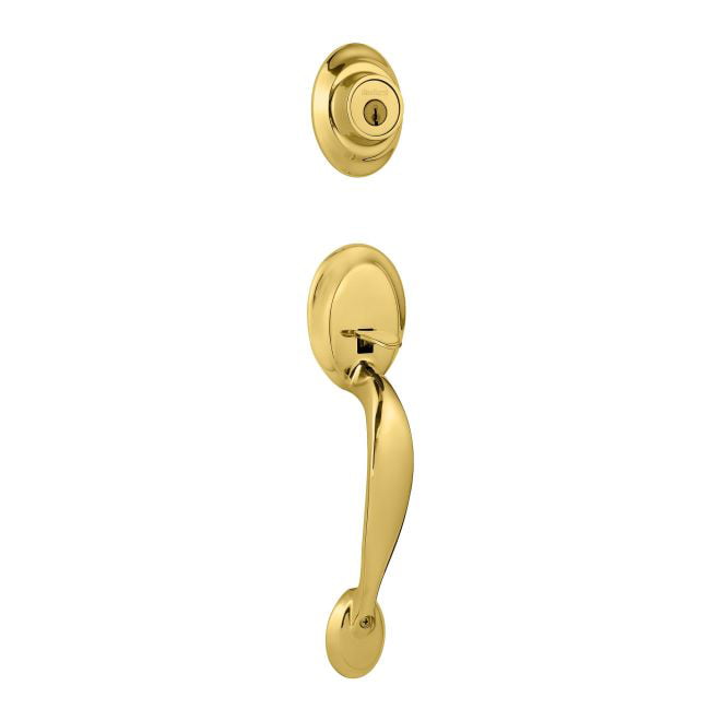 Kwikset 802SE-LIP Lifetime Polished Brass Signature Series Shelburne Dummy  Handleset