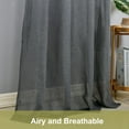thumbnail image 3 of XWZO black Sheer Curtains 72 for Living Room, Grommet Voile Curtains with Tiebacks, Elegant Soft Privacy Curtains 2 Panels, W52 x L72, Charcoal Grey, 3 of 9